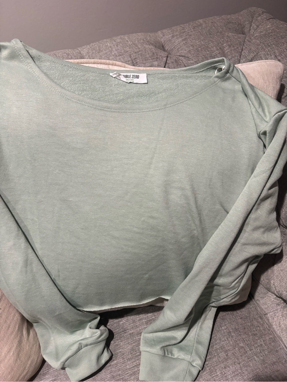 Double Zero Pale Mint Lightweight Crewneck Sweatshirt